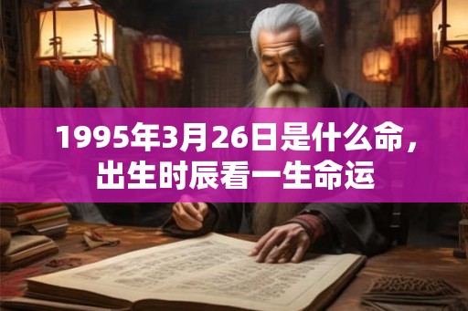 1995年3月26日是什么命，出生时辰看一生命运