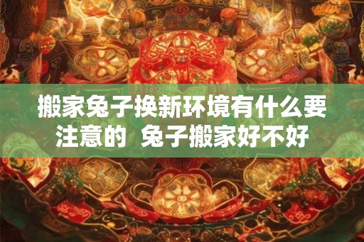 搬家兔子换新环境有什么要注意的  兔子搬家好不好