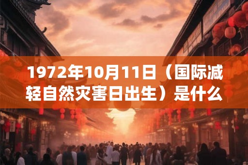 1972年10月11日（国际减轻自然灾害日出生）是什么命_命运如何