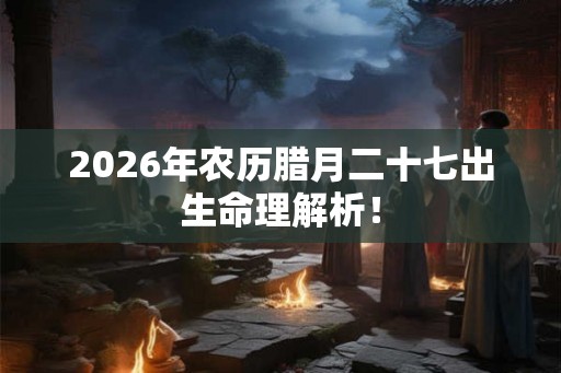 2026年农历腊月二十七出生命理解析！