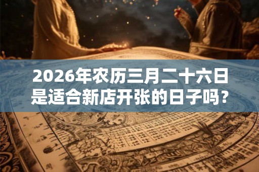 2026年农历三月二十六日是适合新店开张的日子吗？