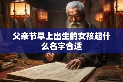 父亲节早上出生的女孩起什么名字合适 父亲节早上出生的女孩起什么名字合适