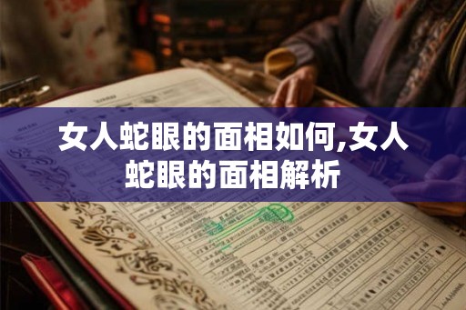 女人蛇眼的面相如何,女人蛇眼的面相解析