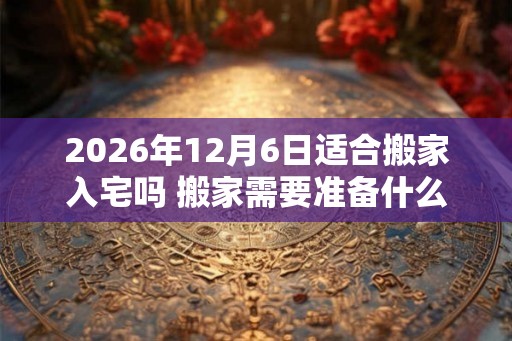 2026年12月6日适合搬家入宅吗 搬家需要准备什么东西