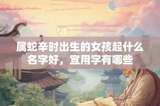 属蛇辛时出生的女孩起什么名字好，宜用字有哪些
