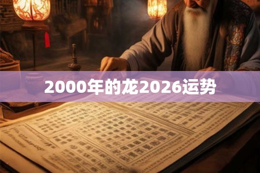 2000年的龙2026运势