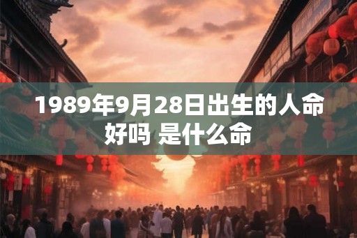 1989年9月28日出生的人命好吗 是什么命
