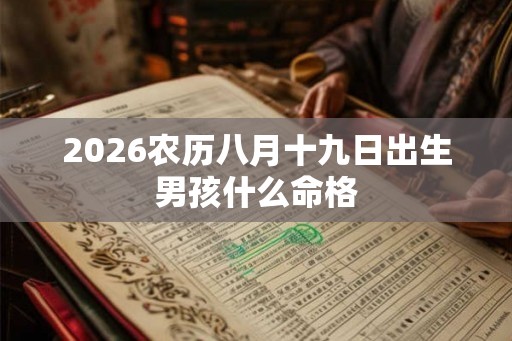 2026农历八月十九日出生男孩什么命格