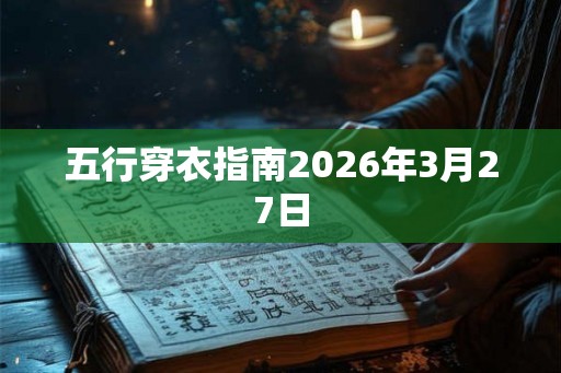 五行穿衣指南2026年3月27日