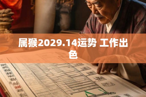 属猴2029.14运势 工作出色