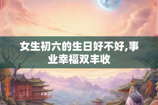 女生初六的生日好不好,事业幸福双丰收