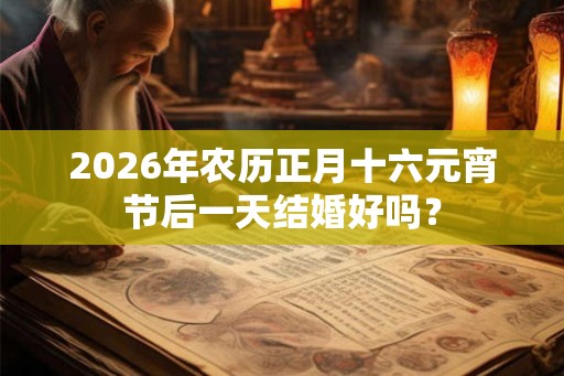 2026年农历正月十六元宵节后一天结婚好吗？