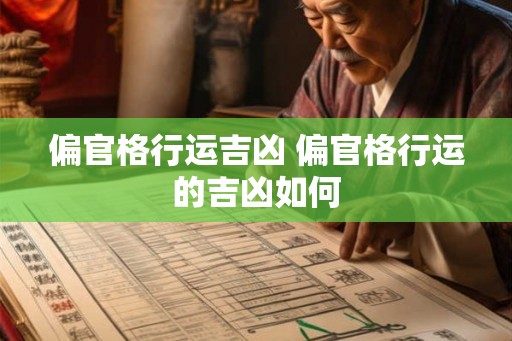 偏官格行运吉凶 偏官格行运的吉凶如何