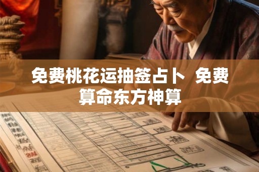 免费桃花运抽签占卜  免费算命东方神算