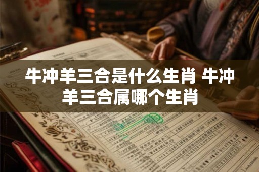 牛冲羊三合是什么生肖 牛冲羊三合属哪个生肖