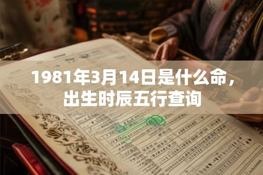 1981年3月14日是什么命，出生时辰五行查询