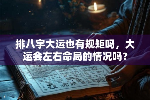 排八字大运也有规矩吗，大运会左右命局的情况吗？
