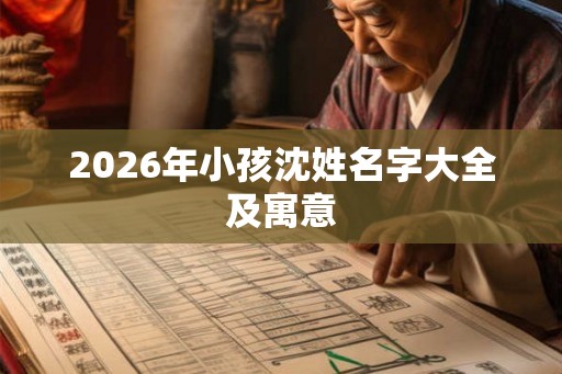 2026年小孩沈姓名字大全及寓意