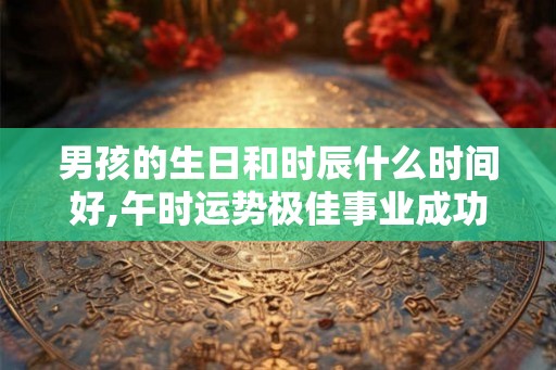 男孩的生日和时辰什么时间好,午时运势极佳事业成功