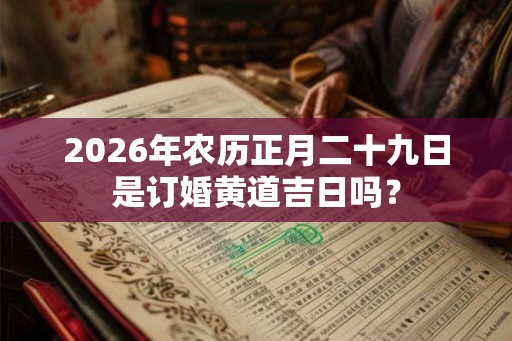 2026年农历正月二十九日是订婚黄道吉日吗？