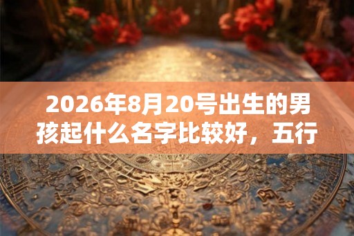 2026年8月20号出生的男孩起什么名字比较好，五行属什么