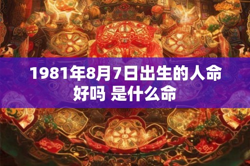 1981年8月7日出生的人命好吗 是什么命