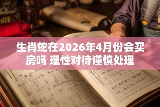 生肖蛇在2026年4月份会买房吗 理性对待谨慎处理 生肖蛇在2026年4月份会买房吗 理性对待谨慎处理