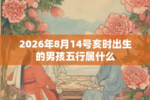 2026年8月14号亥时出生的男孩五行属什么 2026年8月14号亥时出生的男孩五行属什么