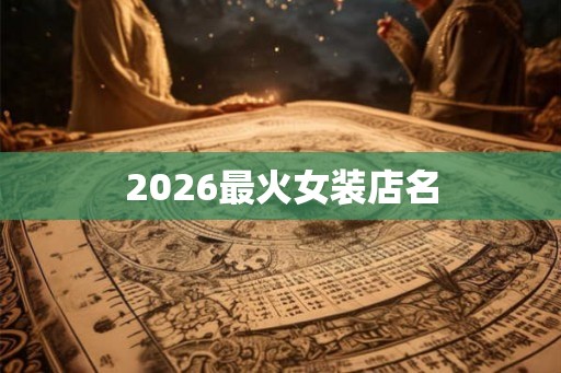2026最火女装店名 2026最火女装店名