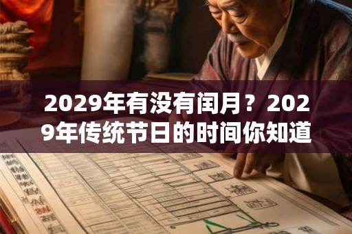 2029年有没有闰月？2029年传统节日的时间你知道吗？