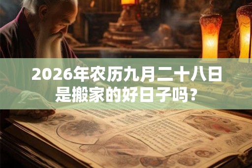 2026年农历九月二十八日是搬家的好日子吗？