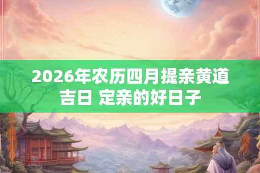 2026年农历四月提亲黄道吉日 定亲的好日子