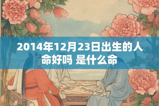 2014年12月23日出生的人命好吗 是什么命