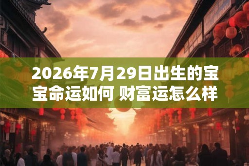 2026年7月29日出生的宝宝命运如何 财富运怎么样