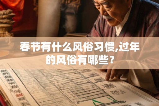 春节有什么风俗习惯,过年的风俗有哪些？