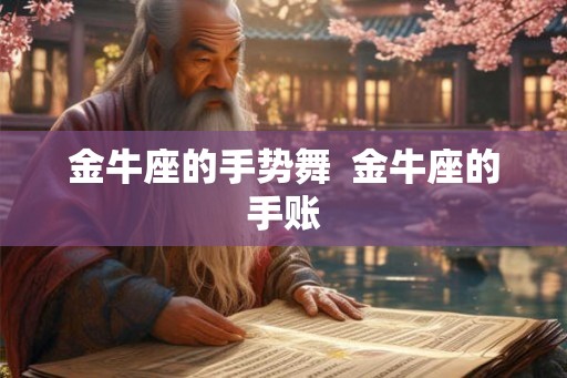金牛座的手势舞  金牛座的手账