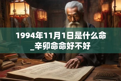 1994年11月1日是什么命_辛卯命命好不好