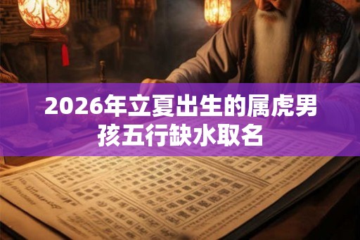 2026年立夏出生的属虎男孩五行缺水取名