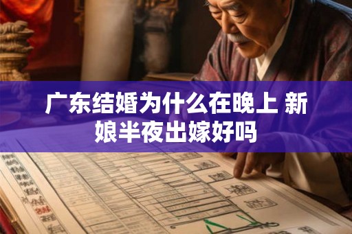 广东结婚为什么在晚上 新娘半夜出嫁好吗