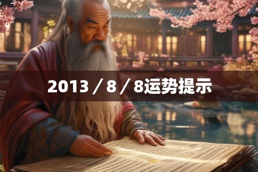 2013／8／8运势提示