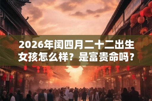 2026年闰四月二十二出生女孩怎么样？是富贵命吗？