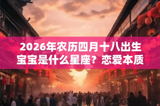 2026年农历四月十八出生宝宝是什么星座?恋爱本质是什么? 2026年农历四月十八出生宝宝是什么星座?恋爱本质是什么?