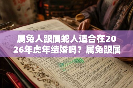 属兔人跟属蛇人适合在2026年虎年结婚吗？属兔跟属蛇结婚好吗？