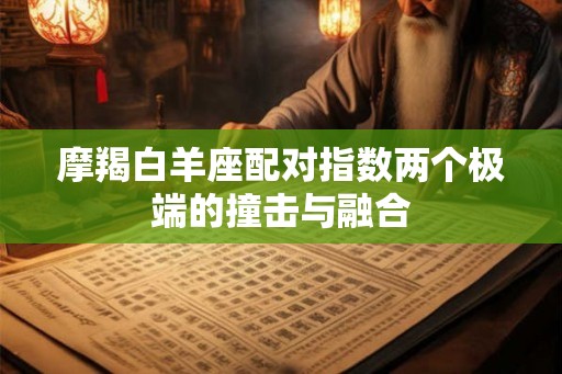 摩羯白羊座配对指数两个极端的撞击与融合