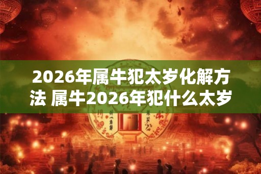 2026年属牛犯太岁化解方法 属牛2026年犯什么太岁