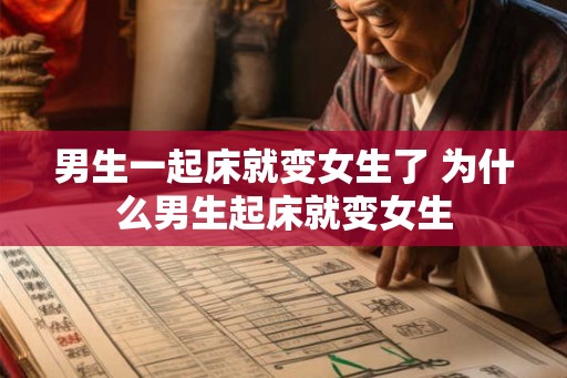 男生一起床就变女生了 为什么男生起床就变女生
