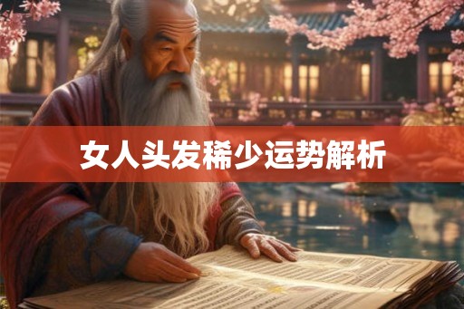 女人头发稀少运势解析