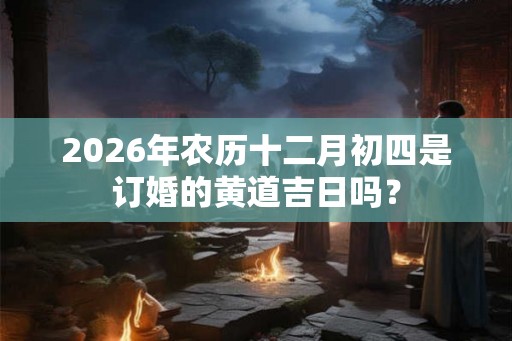 2026年农历十二月初四是订婚的黄道吉日吗？