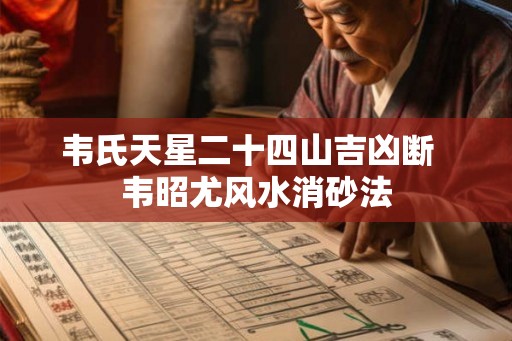 韦氏天星二十四山吉凶断  韦昭尤风水消砂法