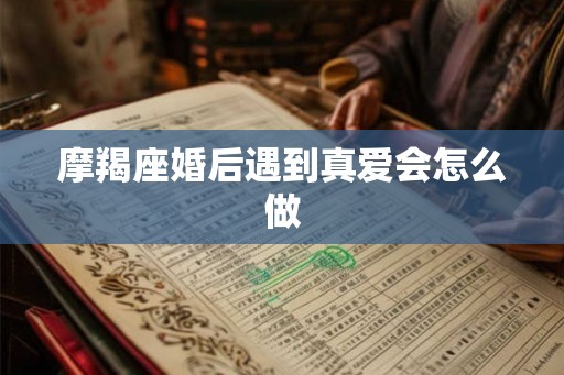 摩羯座婚后遇到真爱会怎么做